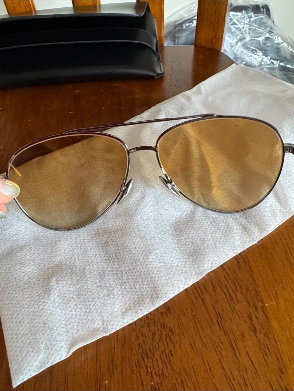 Isabel Marant Brown Gradient Aviator Sunglasses with Black Case